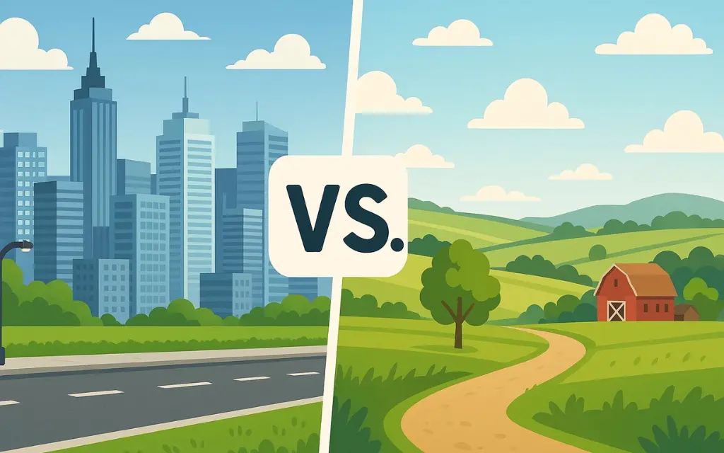 city life vs countryside life