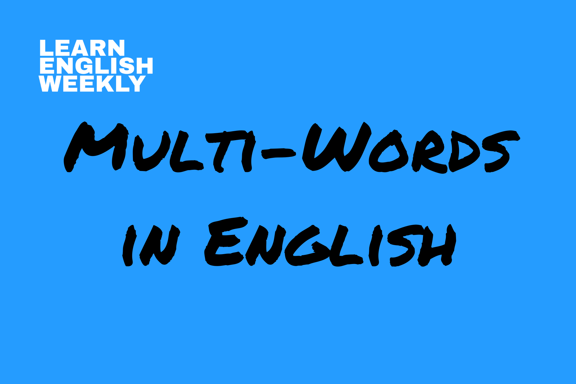 multi-words in english