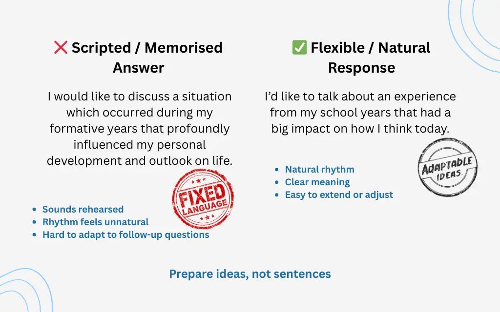 script-memorised-vs-flexible-natural-response