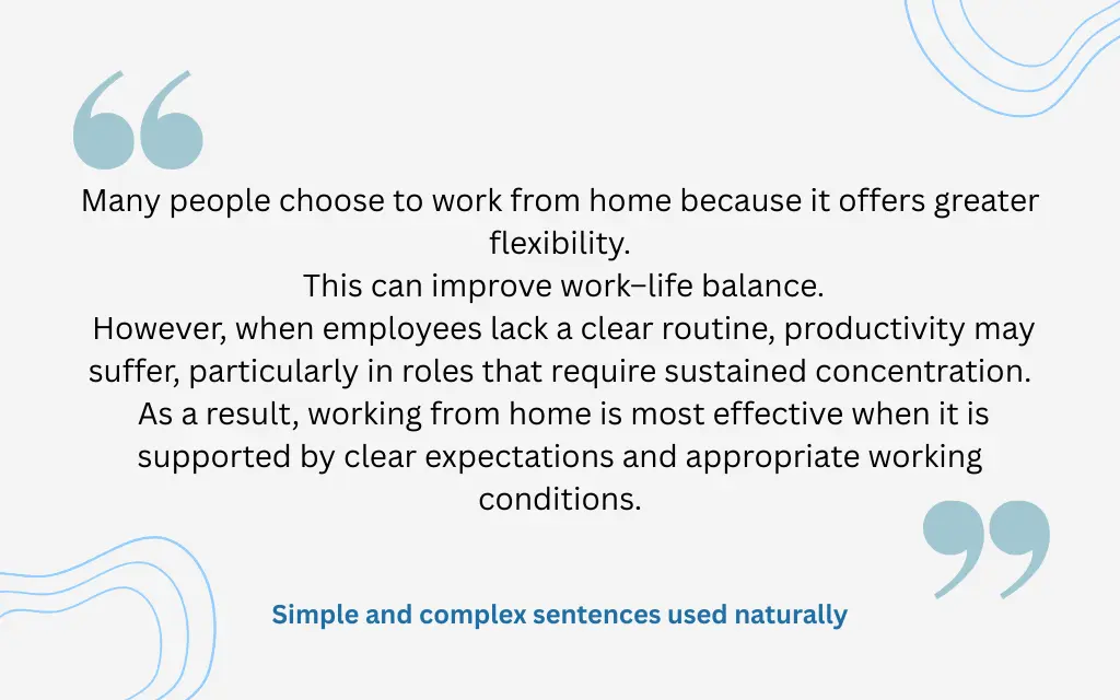 simple and complex sentences combined